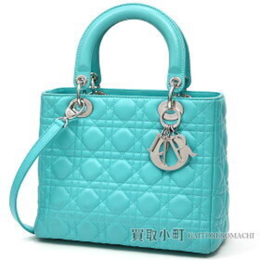 Christian Dior Lady Classic Handbag Cannage Stitching Lambskin Leather Shoulder